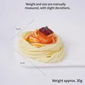 Realistic spaghetti model with meat topping on white plate, size 5x6cm for display - Braised Pork Spaghetti