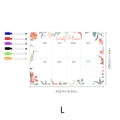 Detailed size view of acrylic weekly planner with 6 markers and floral pattern design - TYU098 Large Floral Watercolor (With 6 Pens)