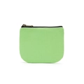 Minimalist grass green canvas coin purse with premium YKK metal zipper closure - Emerald Green