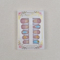 24-piece French ocean-themed press-on nails with shell and pearl 3D design - 24Pcs/Box / Pink Blue Gradient Ocean Style(WY-024)