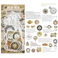 Vintage clock and antique pocket watch themed paper sticker set for DIY scrapbooking - Seize the Time
