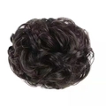 Extension chignon brun foncé avec pince à griffes et fibres synthétiques bouclées - Calicot