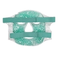 Cold and hot compress eye mask with mint green gel beads and elastic velcro straps - Double-sided PVC Face Mask / Green