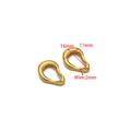 Colgante ovalado de acero inoxidable dorado 16x11mm para creación de joyas DIY - Marco Ovalado Pequeño Irregular de 11*16mm-Dorado