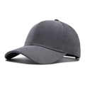 Klassische dunkelgraue Baseballkappe für Damen und Herren mit verstellbarem Riemen - Grau