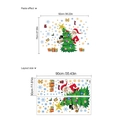 Realistic watercolor Christmas tree and Santa wall decals set for festive home decoration - ZC146-Christmas Tree Snowman Combo / 30x90cm-2 Sheets