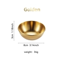 Golden stainless steel sauce dish 8cm diameter for condiment dipping and seasoning - Small Gold