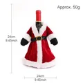 Christmas Santa robe wine bottle cover in red velvet with white fur trim and belt - Velvet Santa Suit Wine Bottle Cover