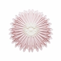 Pink 3D floral decorative pillow cover with multi-layered daisy petal design - Upgraded Pink Round Flower Case (Cover Only) / 45cm