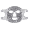 Reusable gel bead cooling mask in silver gray with adjustable elastic straps - Grey Face Mask
