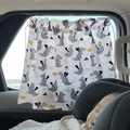 Car window sunshade with cute dinosaur pattern protecting baby in safety seat - Gray Fire Dragon