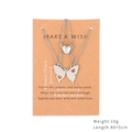 Juego de dos collares magnéticos de mariposa y corazón en acero inoxidable para amigos - Juego de Collar de Corazón Magnético de Mariposa