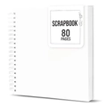 Album scrapbooking bianco con spirale e 80 pagine in carta spessa per ricordi fai-da-te - 20*20cm / Bianco