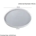 Round 49cm silicone river table mold for DIY crystal epoxy resin furniture crafts - Round 49cm Mold / White