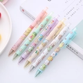 Set of seven macaron colored retractable pens with cute Japanese cartoon characters - 0.5mm-Single Price / Sumikko Gurashi Style