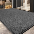 Zerbino rettangolare grigio scuro con superficie antiscivolo testurizzata per hotel - 45*75cm / grigio scuro