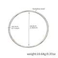 Stainless steel 6cm round ring bracelet variant with 0.3cm thickness and 10.64g weight - TXZ142-Smooth Round / Steel