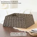 Brown hand-woven Christmas tree base cover skirt basket with 58cm bottom width - Top 48xBottom 58xH 25cm / Square Gray