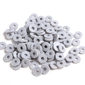 Macro shot of 6mm grey flat clay spacers for DIY jewelry making and bracelet beads crafts - 40g/Approx 1000pcs / Color 3 (Grey)