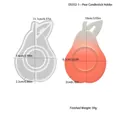 Pear shaped silicone candle holder mold with sample finished resin ornament - Pear Candle Holder Mold