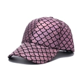 Cappellino da baseball rosa viola con scaglie di sirena e finitura olografica - 56-60cm / Scaglie di Pesce Rosa Viola (B)