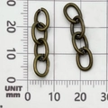 Antique bronze adjustable metal extender chain for jewelry making DIY accessories - 10Pcs Antique Bronze 4-Link Chain 27x7mm