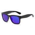 Kinder Sonnenbrille mit schwarzem Gestell und violett-blau verspiegelten Gläsern - Schwarzer Rahmen Blaue Beschichtung