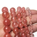 Perle di calcedonia di cristallo rosso anguria in cinque misure per gioielli fai da te - 6mm (circa 60 pezzi)