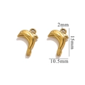 Golden stainless steel dolphin pendant for DIY jewelry with dimensions 15mm by 10.5mm - Dolphin - Gold
