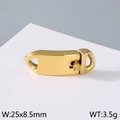 Chiusura a scatto dorata lucida da 8mm per catena cubana 25x8,5mm per gioielli - Stile Piccolo Oro (KLJ9118-Z)
