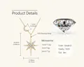 Collana luna stella in argento S925 dorato con ciondolo in moissanite di colore D - Oro - Stella a Otto Punte (0.28ct)