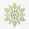 Glinsterende gouden sneeuwvlok ornament voor 10cm kerstbomen en feestelijke kransen - 10CM (met touw) / Vergulden