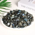 Natural labradorite crystal chips with unique blue flash effect for decor or healing - Labradorite (9-12mm) 100g