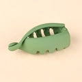 Matte green banana clip hair accessory for high ponytail styling and secure hold - Green