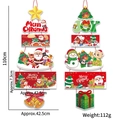 Détails des bannières de porte de Noël en papier de 110cm avec motifs Père Noël - HY-SDMG-05/Style Multicolore Rouge Vert Jaune