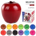 Educational apple shape sorting toy with 12 colorful expression discs and storage case - 12pcs Expressions - Apple Storage