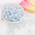 Star-shaped acrylic beads with light blue core and clear finish for DIY jewelry crafting - Light Blue Transparent Star (83pcs)