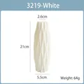 Vase en plastique blanc minimaliste avec texture origami géométrique hauteur 21cm - 3219 Losange / Blanc