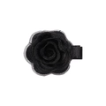 Elegante fermaglio per capelli a rosa nera in tessuto con strati di rete e clip - Nero