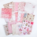 Set di adesivi retrò fai-da-te con motivi floreali vintage rosa e farfalle - Maniero di Polvere d'Oro (1)