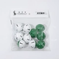 White and green metal Christmas star-cutout bells for DIY floral decoration set - White & Green Combination (10 Pcs/Pack)