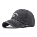 Vintage charcoal grey washed baseball cap with California 1987 embroidery and worn finish - Adjustable / 1987 Washed Black