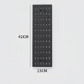 Black rectangular pegboard wall organizer in small long size 42x13cm for bedroom storage - Small Vertical Board - Black