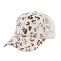 One Size Beige Metallic Leopard