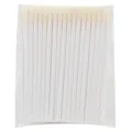 Disposable lip gloss brushes with soft flocked tips and white handles in a bulk 50pcs pack - 50 Pcs/Pack / White