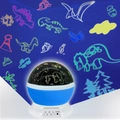 Close-up of dinosaur star projector light showing vivid prehistoric wall projections - Blue Shell Dinosaur-HD 2.5W