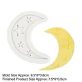 Stampo per lecca-lecca in silicone stella e luna con campione di luna in argilla - Stile Stella e Luna / Grigio