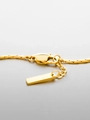 Detailed view of snake chain gold extension link and lobster clasp in golden finish - 20+2cm / Cable Chain 1.3mm / 18K Gold