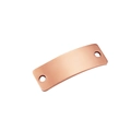 Gepolijste roségouden gebogen metalen bedel met twee gaten voor DIY sieraden maken - Roségoud