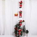 Detail of four Santa Claus figures climbing a festive ladder for Christmas decoration - 4 Person Ladder (Santa Claus 25cm)